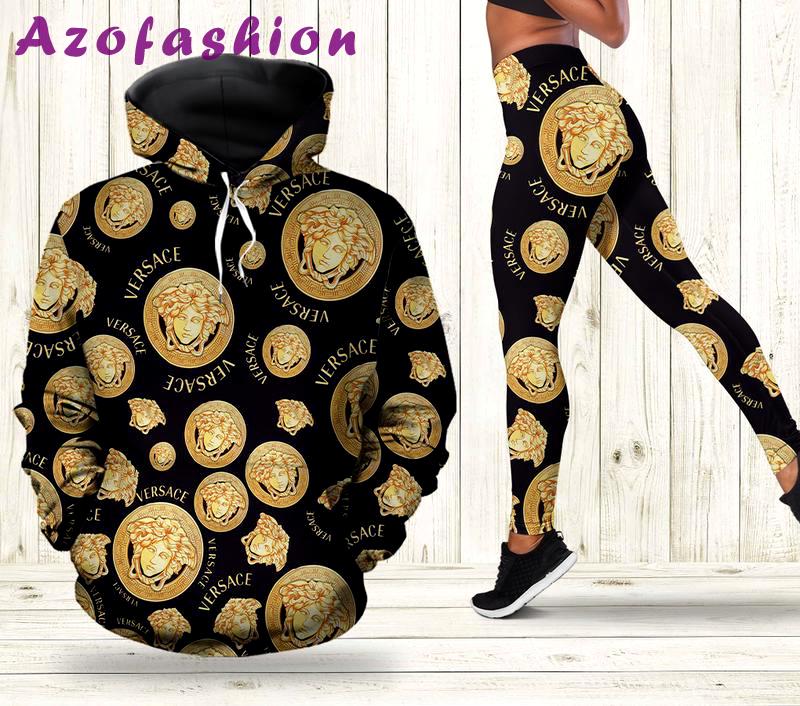 Gianni versace hoodie leggings luxury brand clothing clothes outfit for women 130 hcst 71 Hoodie Leggings Set