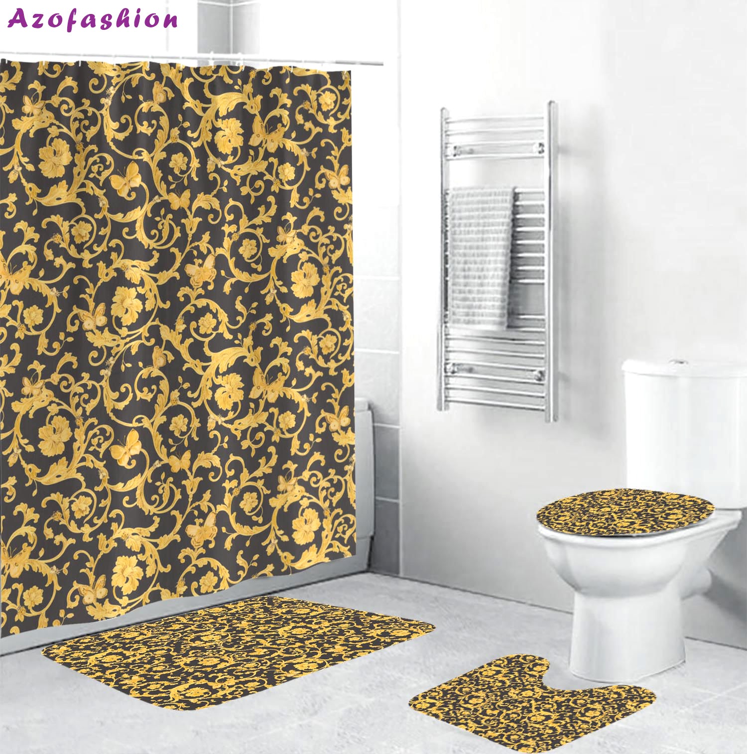 Gianni versace royal bath mat bathroom sets luxury fashion brand hypebeast home decor Bathroom Set