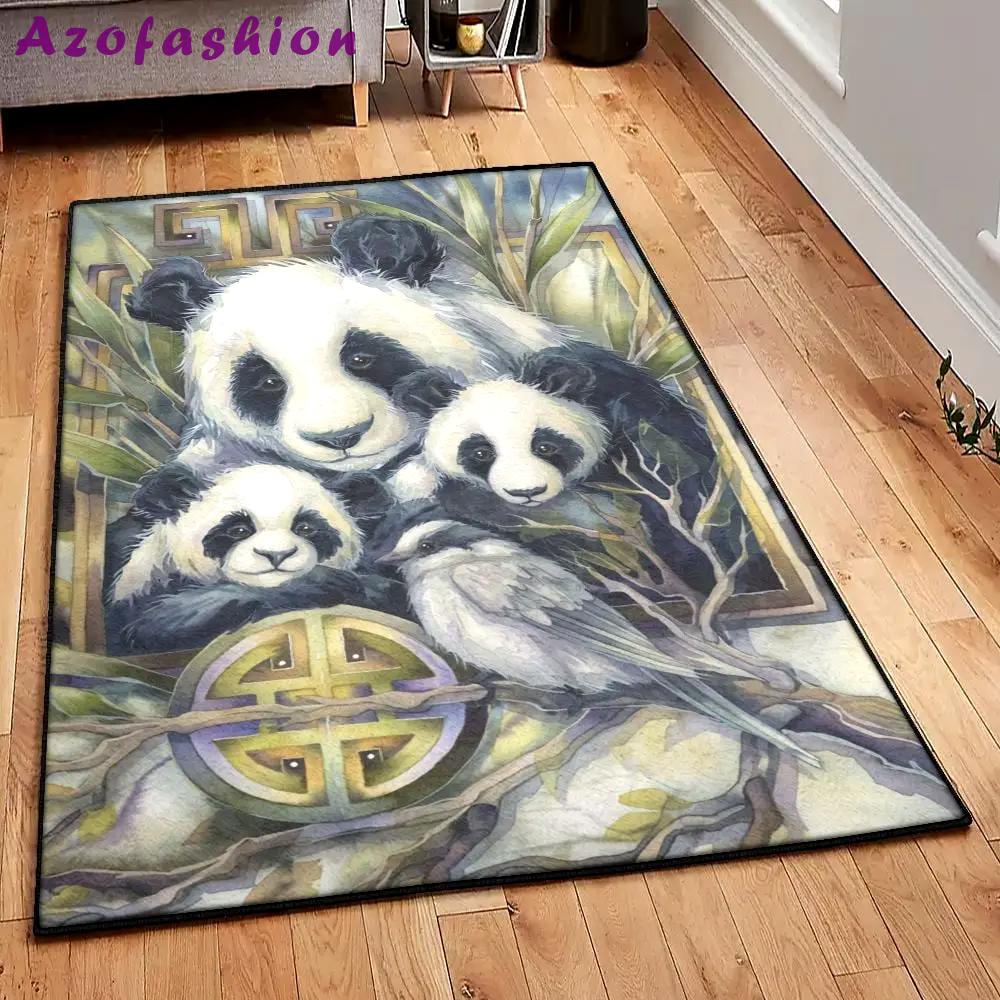 Giant panda kitchen rugs, panda rug Rectangle Rug