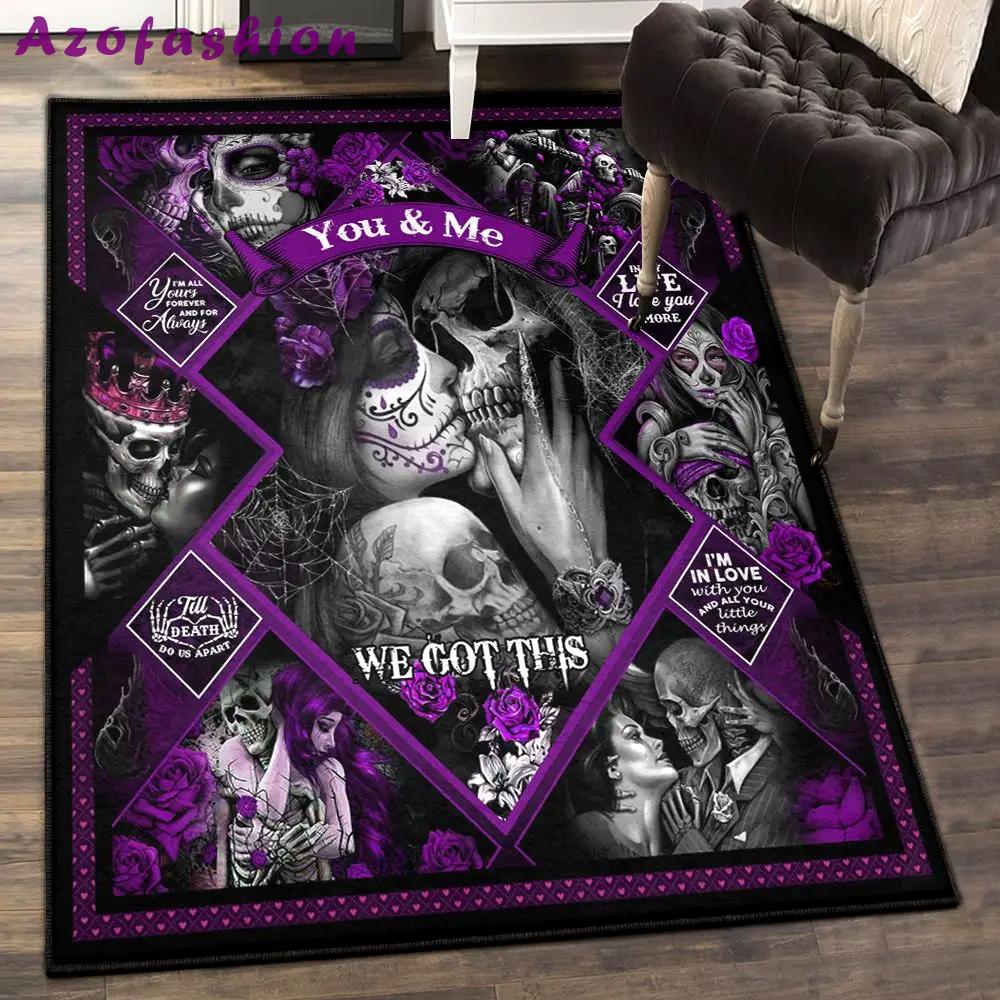 Girlfriend area rugs for living room, skull couples you and me we got this rug Rectangle Rug