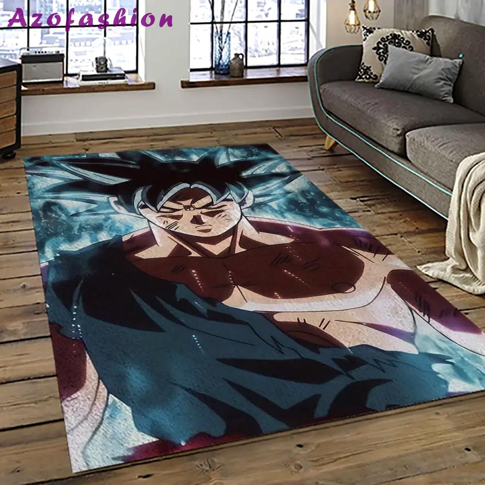 Goku characters cartoon movie carpet rectangle area rug for living room bedroom decor gku2 Rectangle Rug