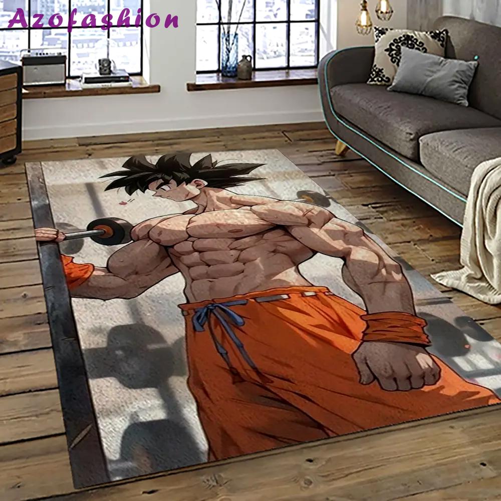 Goku characters cartoon movie carpet rectangle area rug for living room bedroom decor gku44 Rectangle Rug