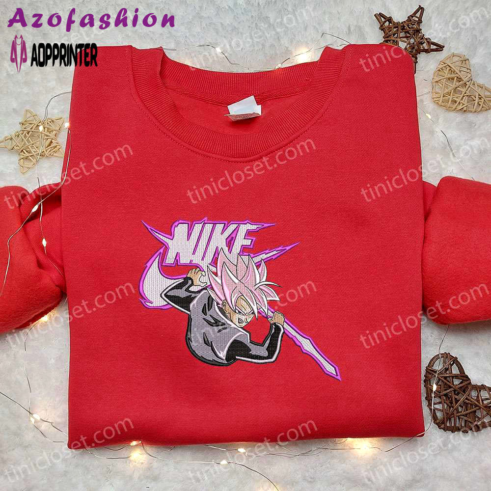 Goku super saiyan rose x nike anime embroidered shirt – dragon ball & nike inspired Embroidered Shirt