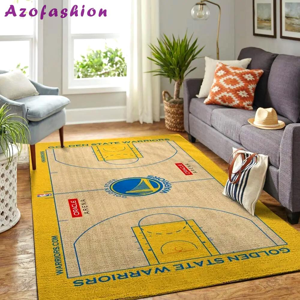 Golden state warriors court nba carpet living room rug regtangle carpet Rectangle Rug