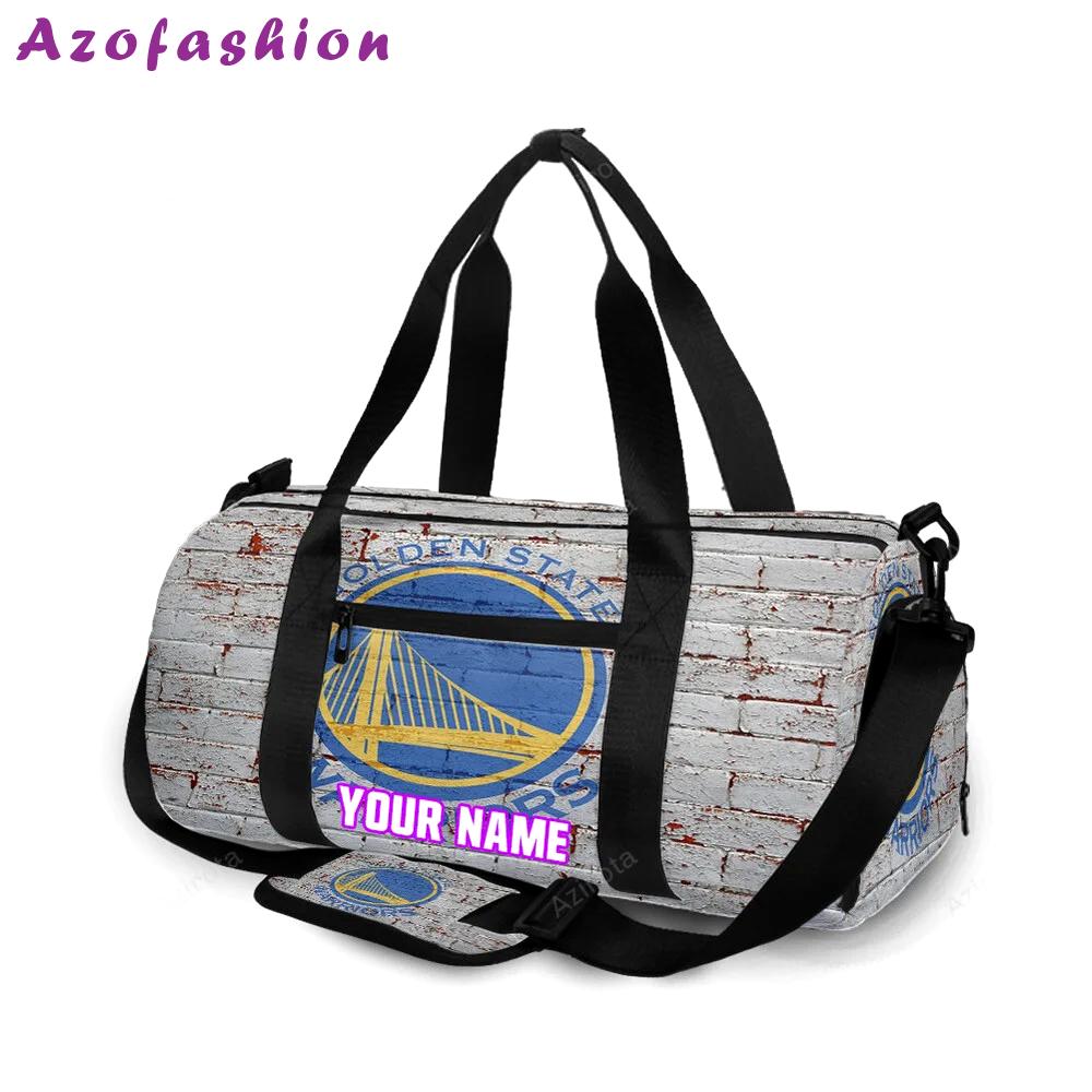 Golden state warriors emblem on the wall2 personalized name travel bag gym bag 593 Travel Bag