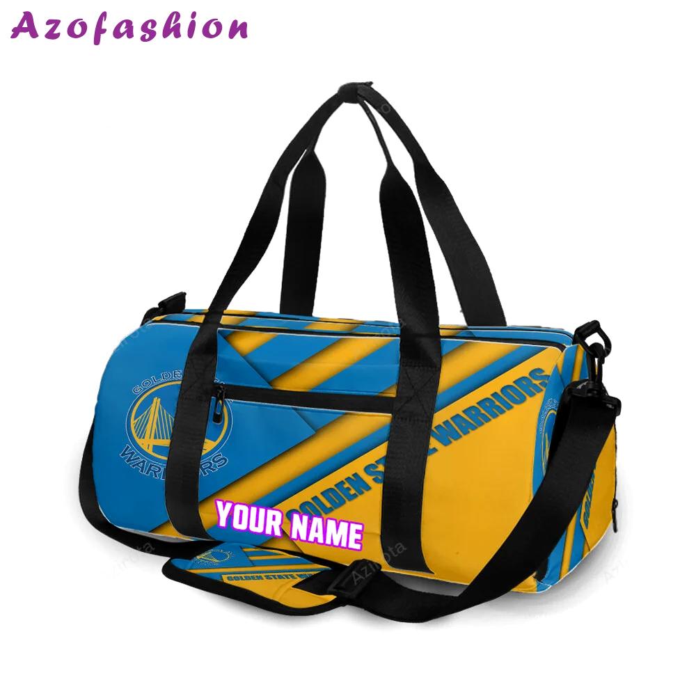 Golden state warriors emblem texture flag personalized name travel bag gym bag 1998 Travel Bag