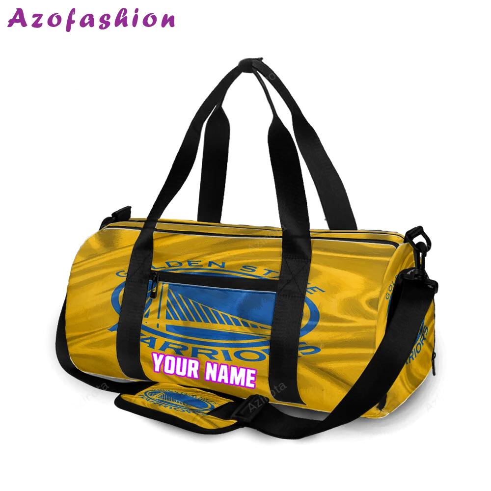 Golden state warriors emblem texture painting personalized name travel bag gym bag 813 Travel Bag