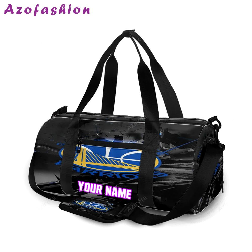 Golden state warriors emblem texture shape personalized name travel bag gym bag 1010 Travel Bag