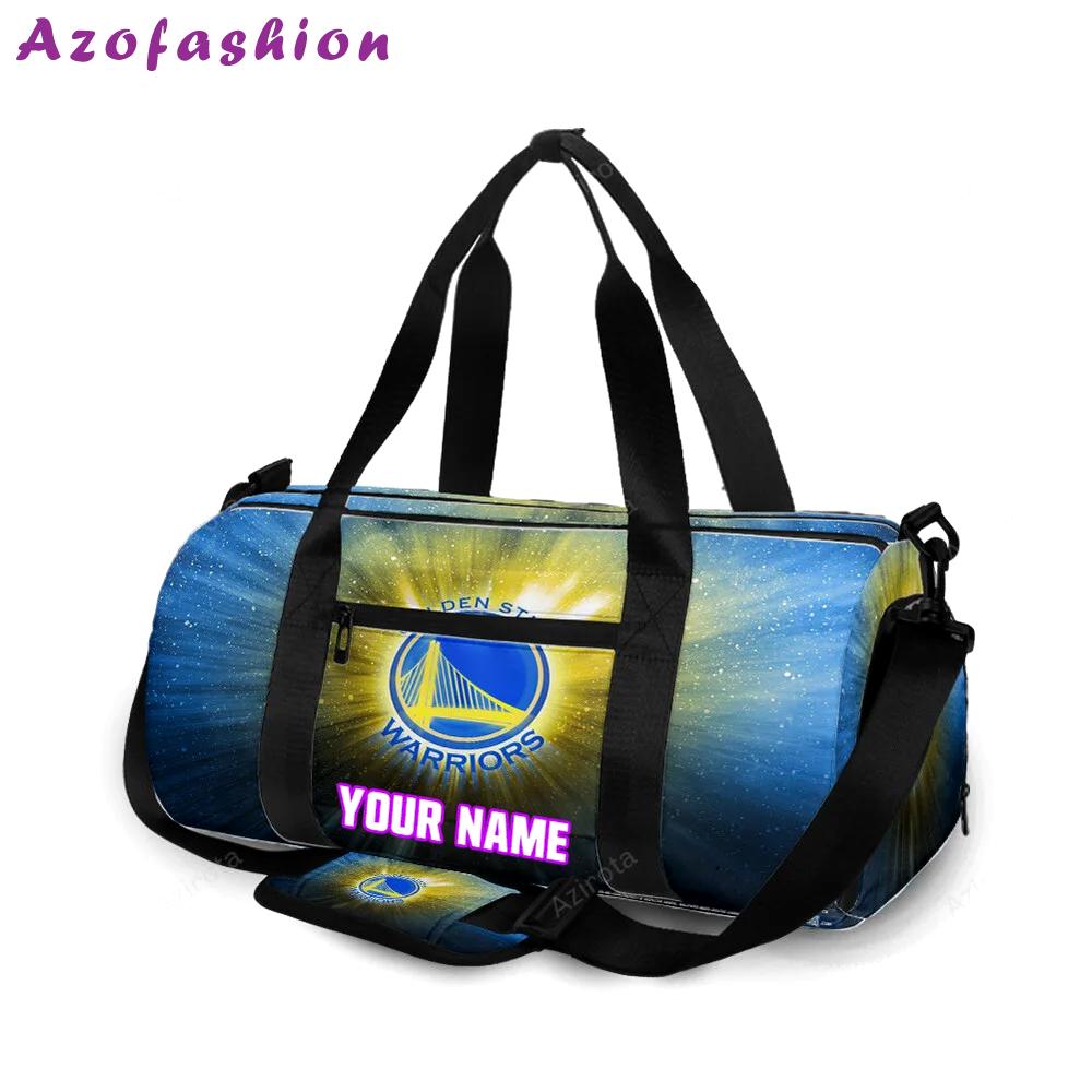 Golden state warriors emblem texture15 personalized name travel bag gym bag 74 Travel Bag