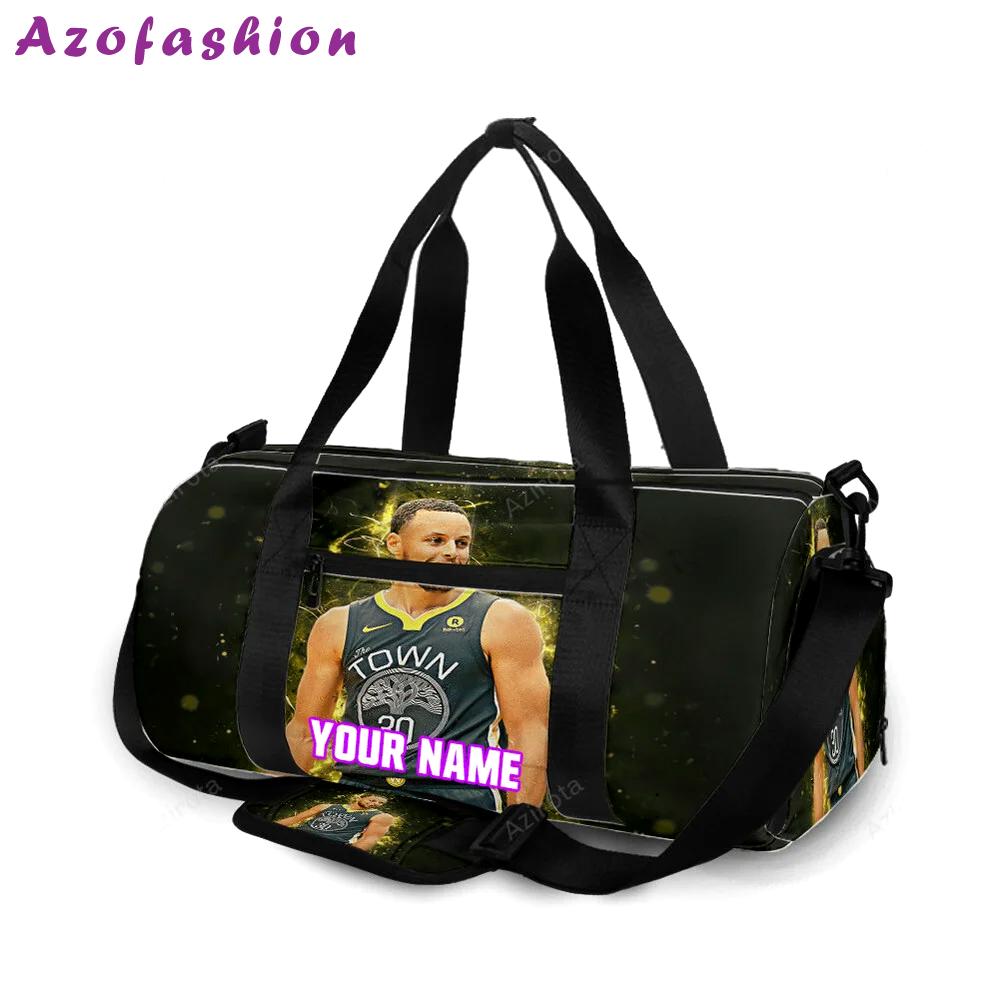 Golden state warriors stephen curry 30 texture7 personalized name travel bag gym bag 1451 Travel Bag