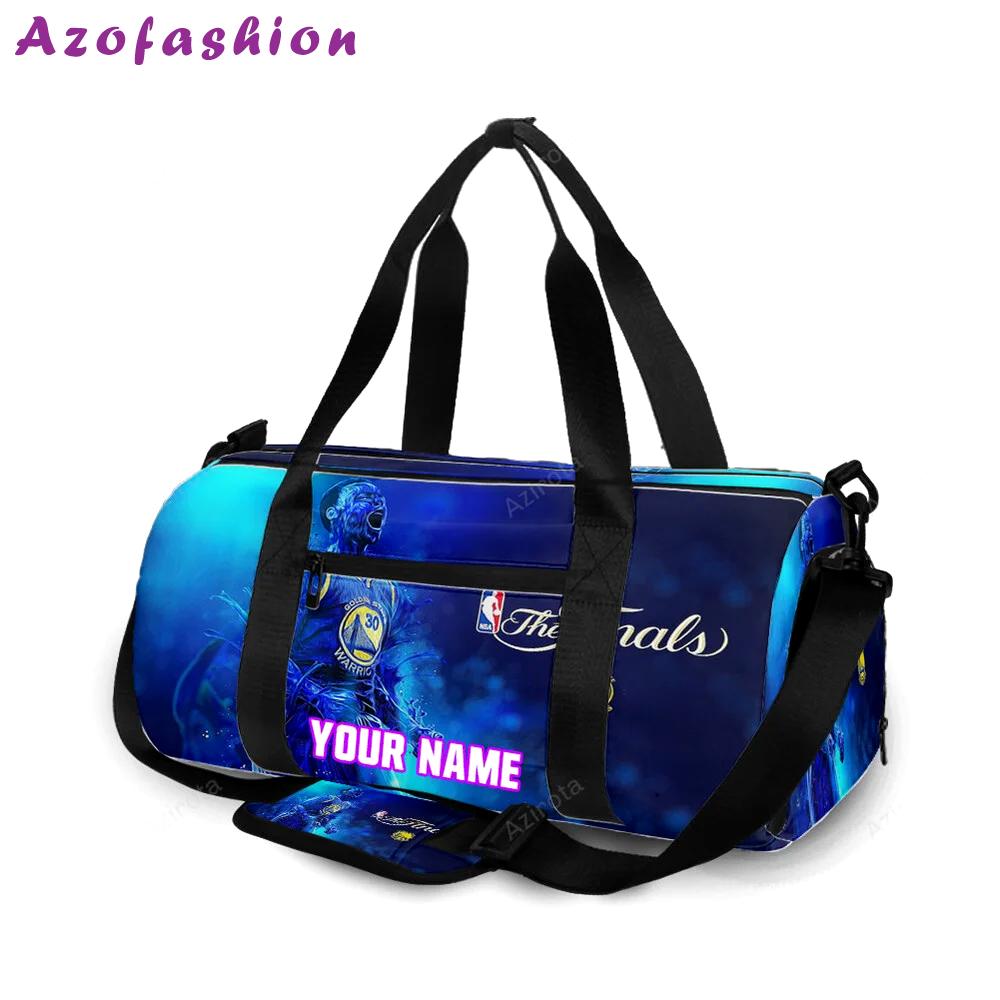 Golden state warriors stephen curry 30 water texture personalized name travel bag gym bag 760 Travel Bag