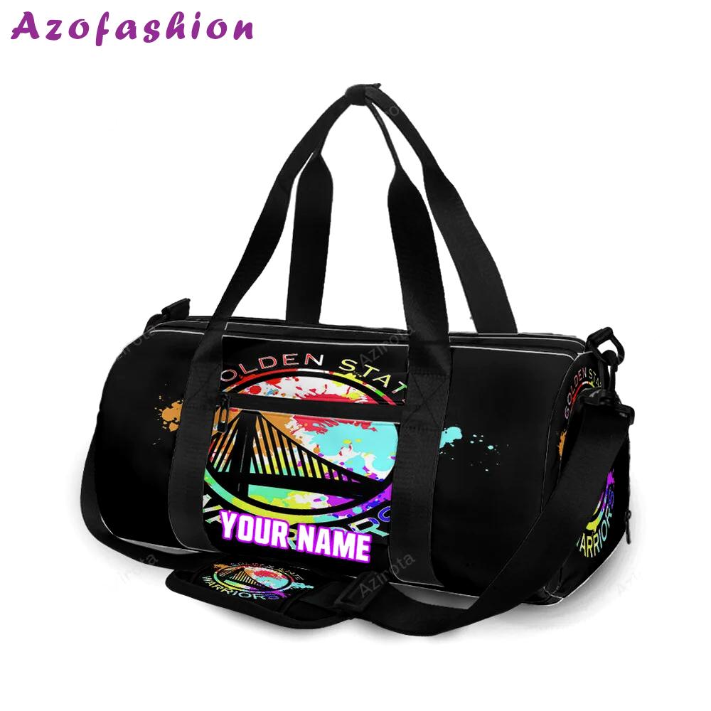 Golden state warriors water color personalized name travel bag gym bag 421 Travel Bag