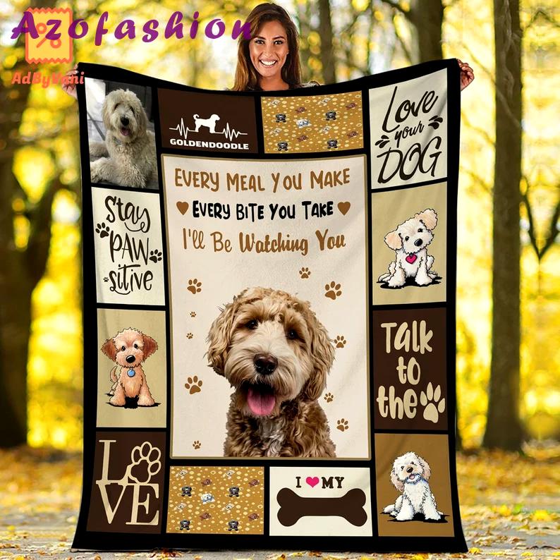 Goldendoodle blanket quilt dog lovers fleece blanket quilt Quilt Blanket