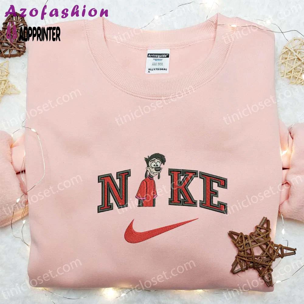 Goofy x nike cartoon embroidered sweatshirt: disney & nike inspired shirt Embroidered Shirt