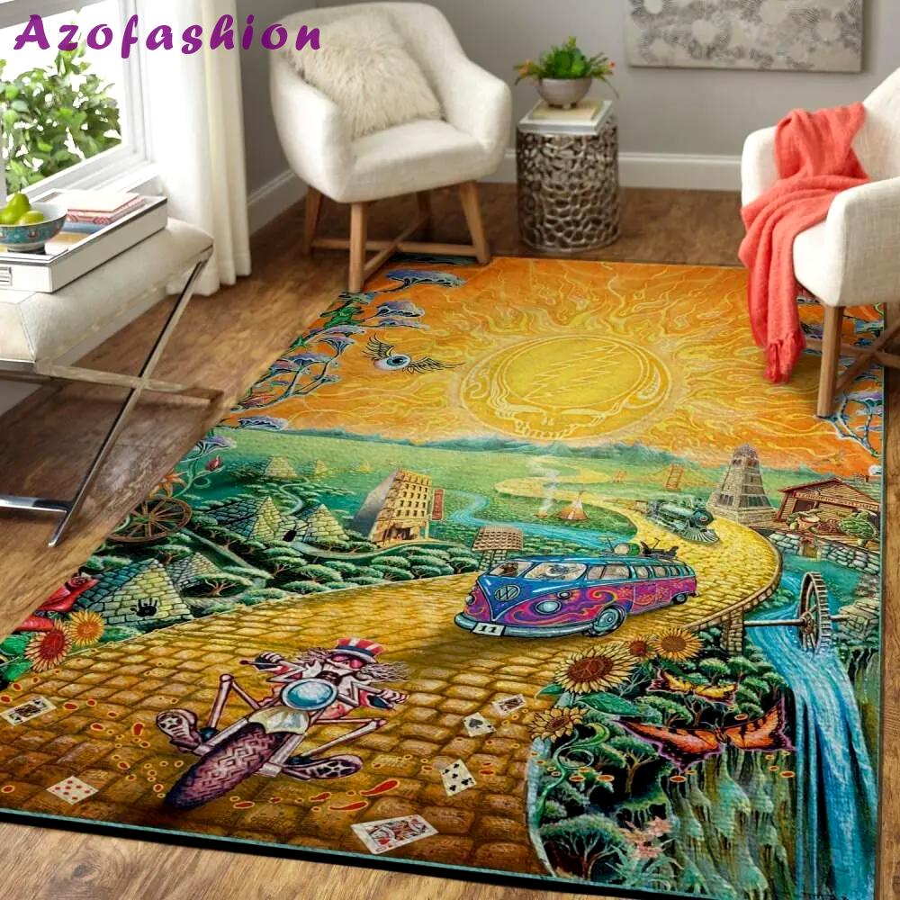 Grateful dead area rug music ofd 1910138 area rug living room carpet rug regtangle carpet floor decor home decor Rectangle Rug