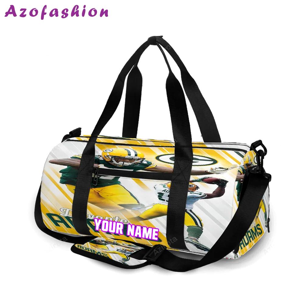 Green bay packers davante adams no17 v8 personalized name travel bag gym bag 1500 Travel Bag