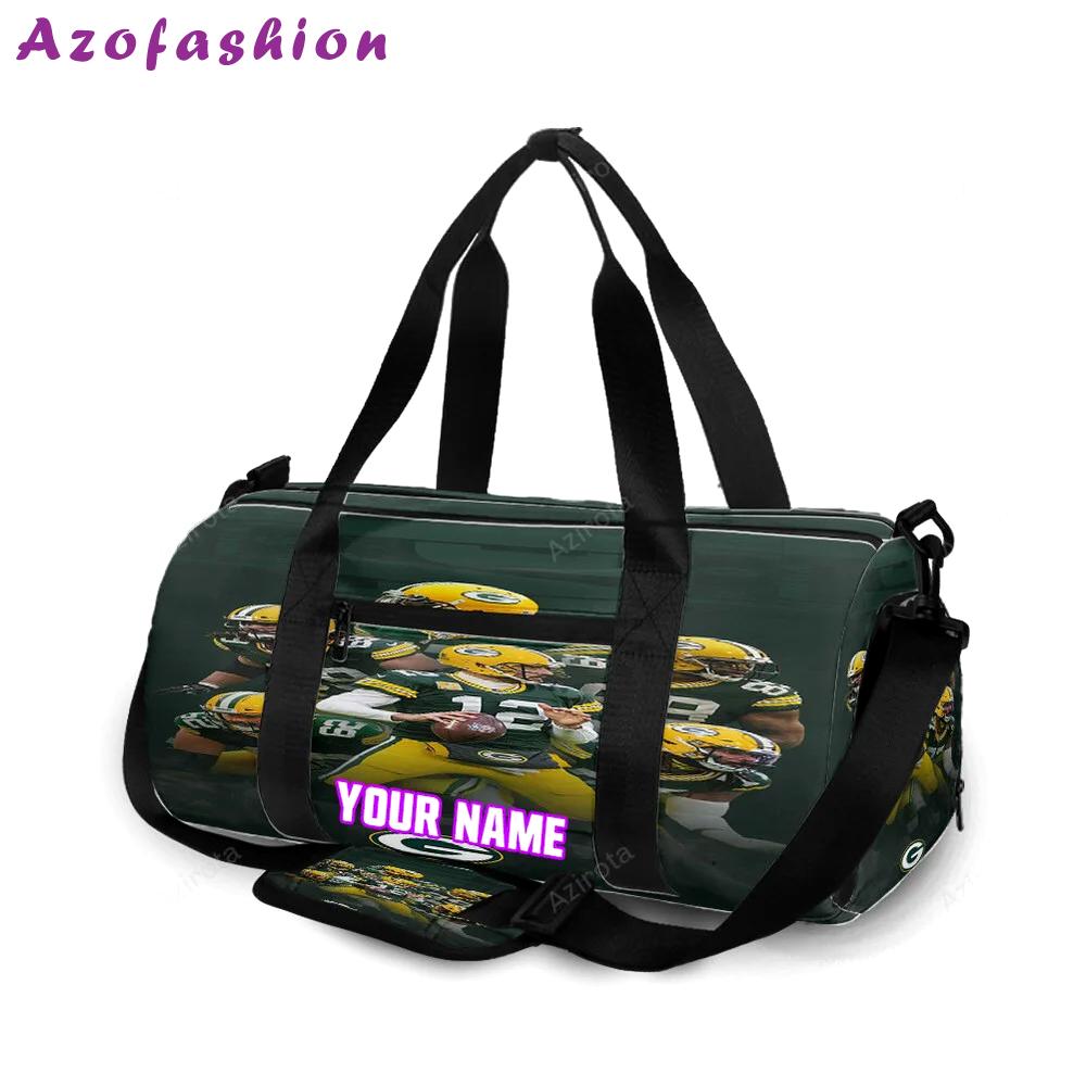 Green bay packers player team v10 personalized name travel bag gym bag 60 Travel Bag