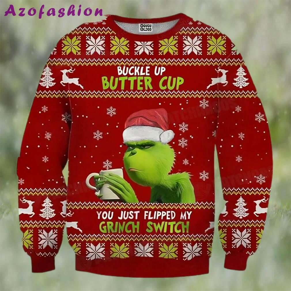 Grinch switch butter cup ugly christmas sweater funny gift Christmas Ugly Sweater