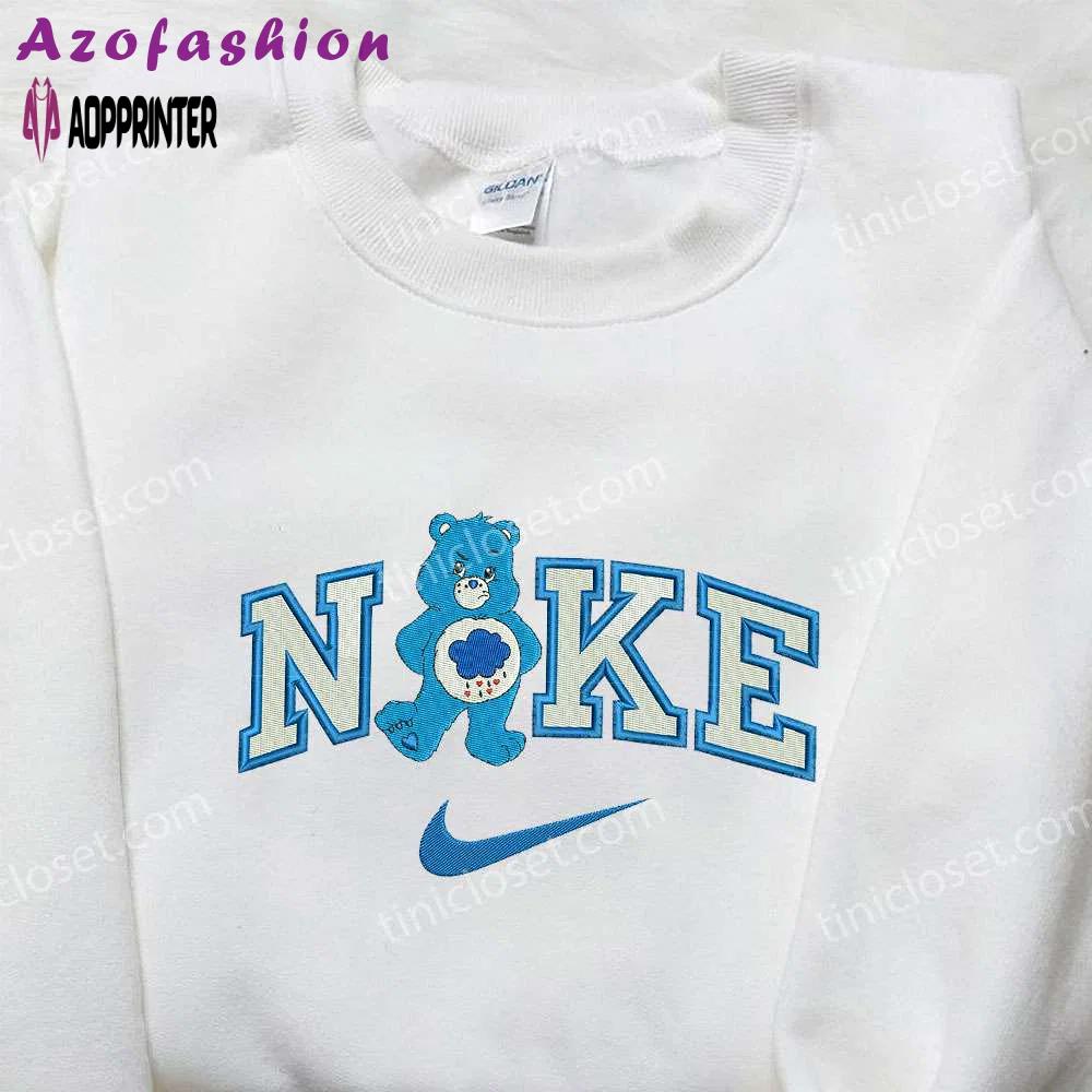 Grumpy bear x nike embroidered shirt: care bears movie-inspired nike tee Embroidered Shirt