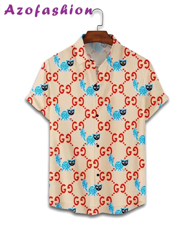 Gucci animal pattern luxury brand premium fashion hawaii shirt for men 17 hawaii shirt Hawaii Shirt Shorts & Flip Flops