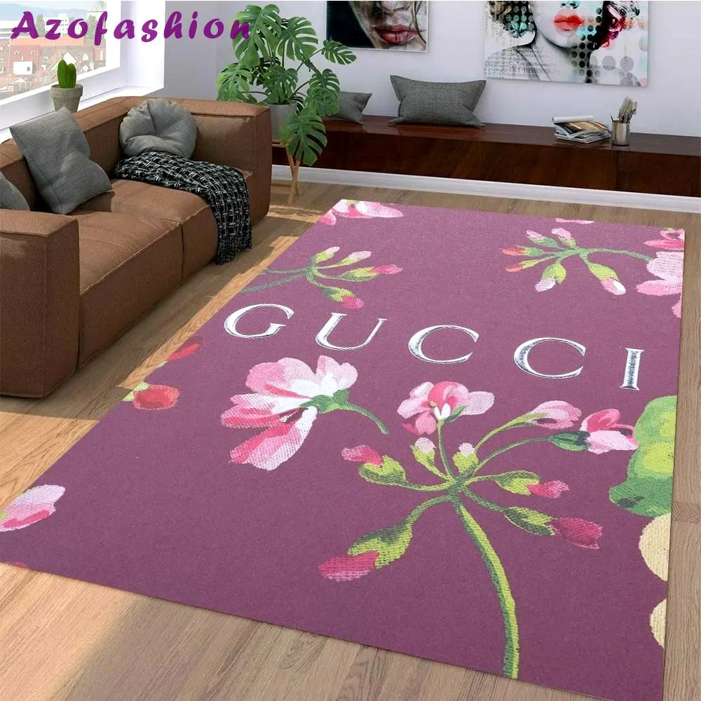 Gucci flower logo type 995. Upgrade Your Living Room with Luxury Home Decor: Area Carpets, Floor Decor, Door Mats, and Hot Gift Items with style a High-End Fashion Brand Rectangle Rug