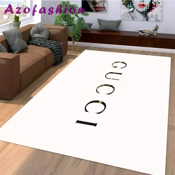Gucci limited edition logo type 1063. Upgrade Your Living Room with Luxury Home Decor: Area Carpets, Floor Decor, Door Mats, and Hot Gift Items with style a High-End Fashion Brand Rectangle Rug