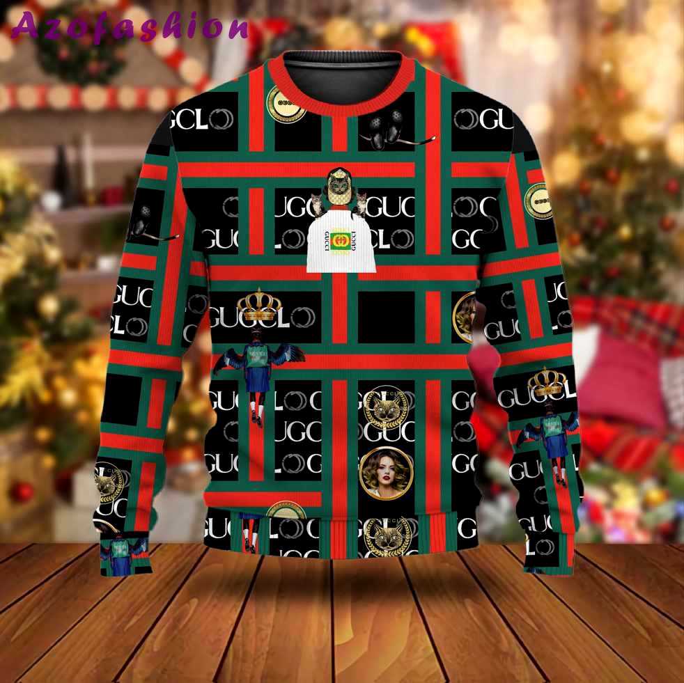 Gucci luxury ugly christmas sweaterhot 2025 style 178 Christmas Ugly Sweater