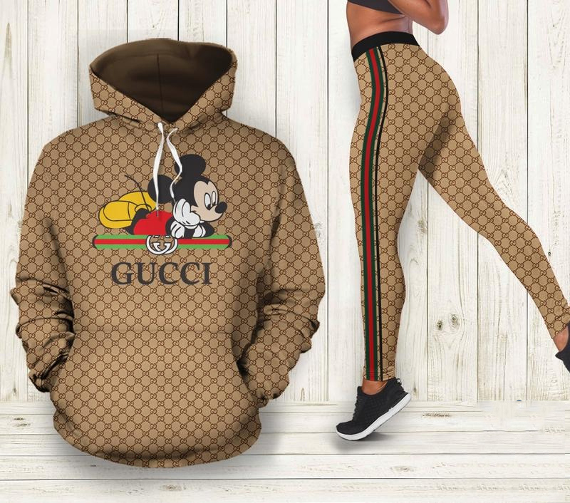 Gucci mickey mouse all over print hoodie leggings set 184 hcst 18 Hoodie Leggings Set