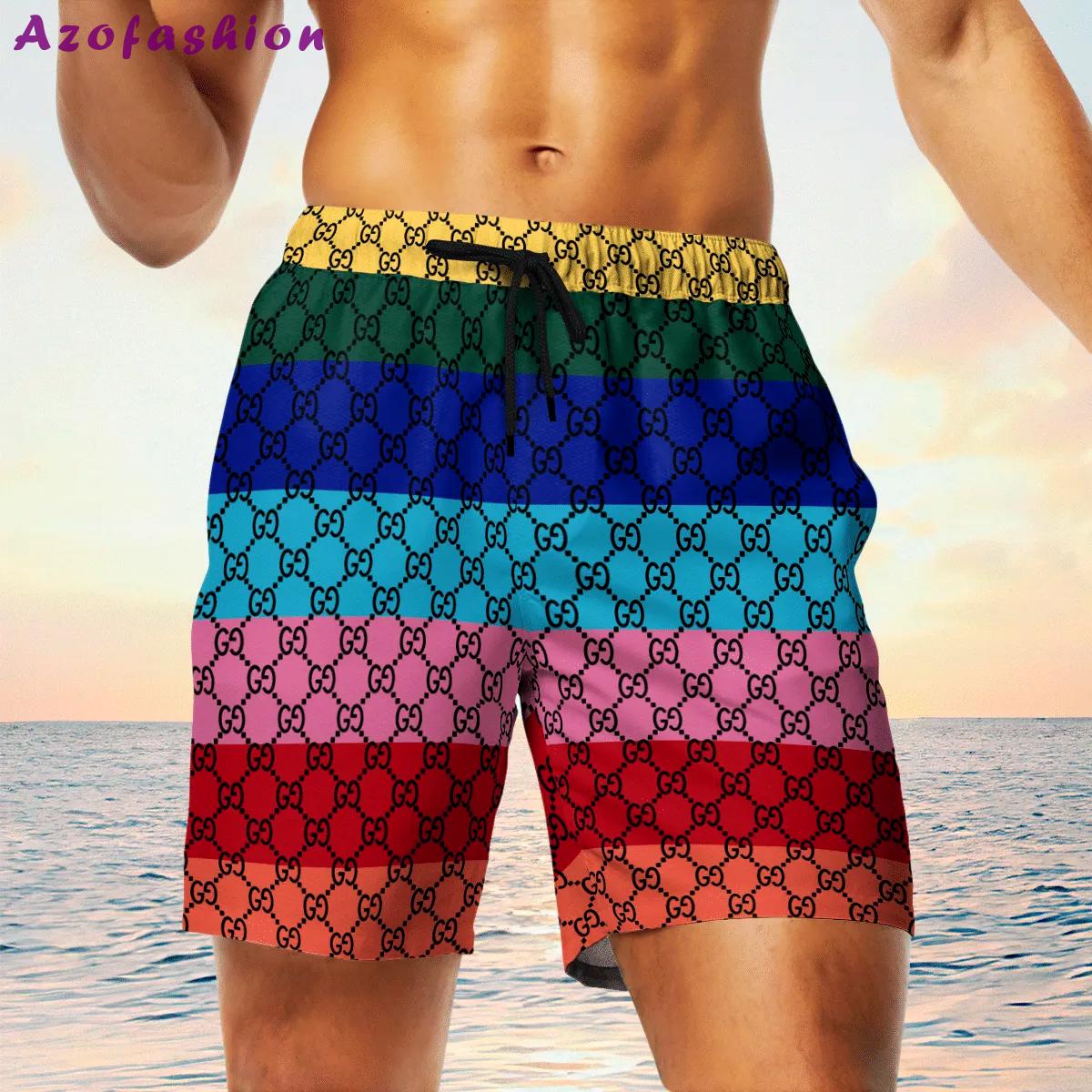 Gucci multicolor luxury brand premium fashion shorts for men luxury summer outfit trending 2023 71 Shorts For Ment