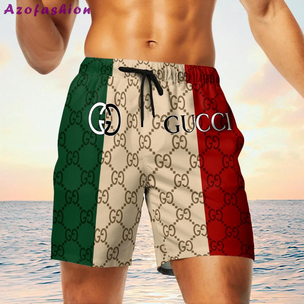 Gucci red green cream luxury brand premium fashion shorts for men luxury summer outfit trending 2023 78 Shorts For Ment