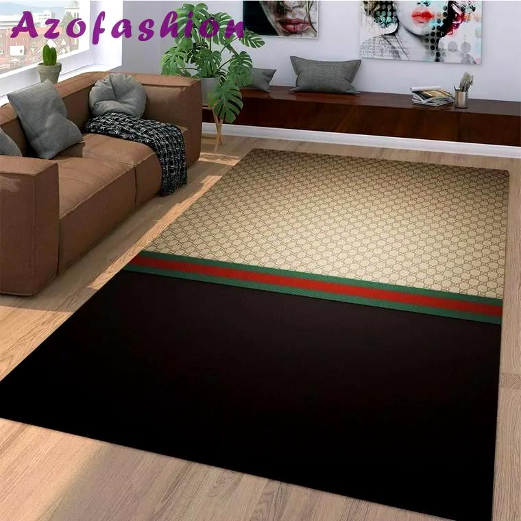 Gucci retro logo type 338. Upgrade Your Living Room with Luxury Home Decor: Area Carpets, Floor Decor, Door Mats, and Hot Gift Items with style a High-End Fashion Brand Rectangle Rug
