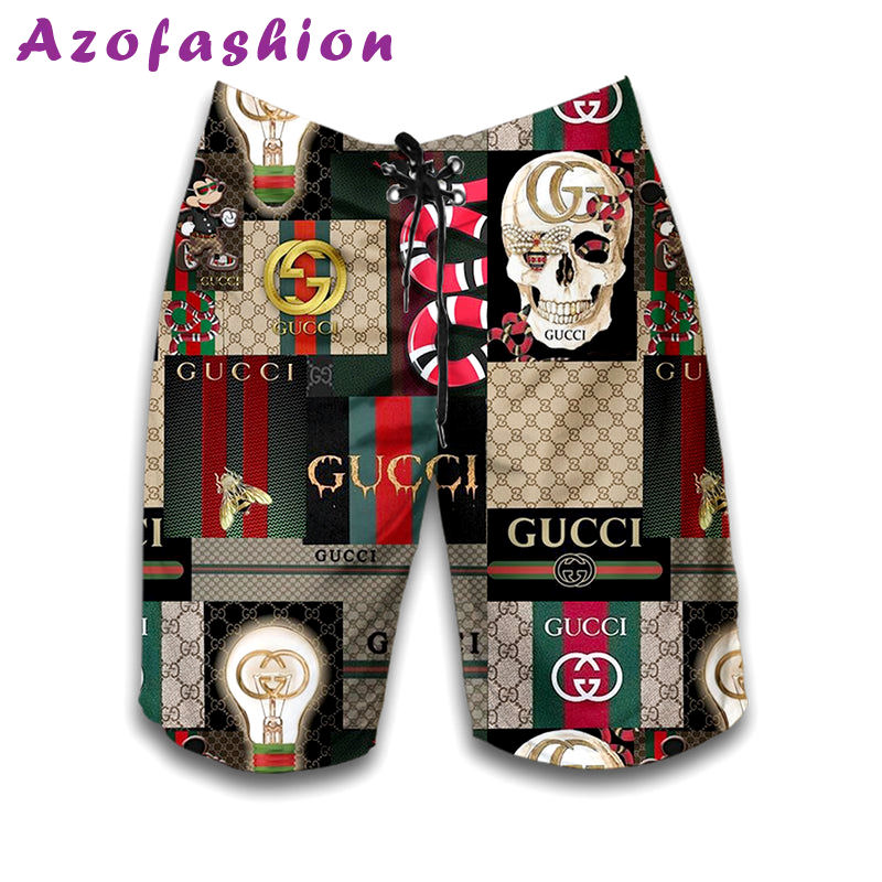 Gucci skull luxury brand all over print shorts for men 176 Shorts For Ment