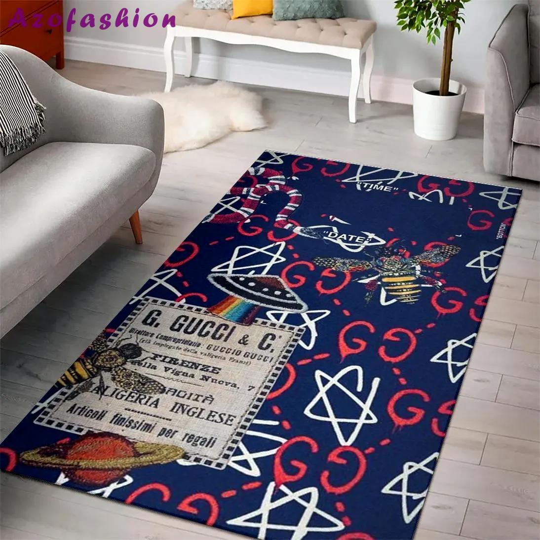 Gucci star logo type 918. Upgrade Your Living Room with Luxury Home Decor: Area Carpets, Floor Decor, Door Mats, and Hot Gift Items with style a High-End Fashion Brand Rectangle Rug