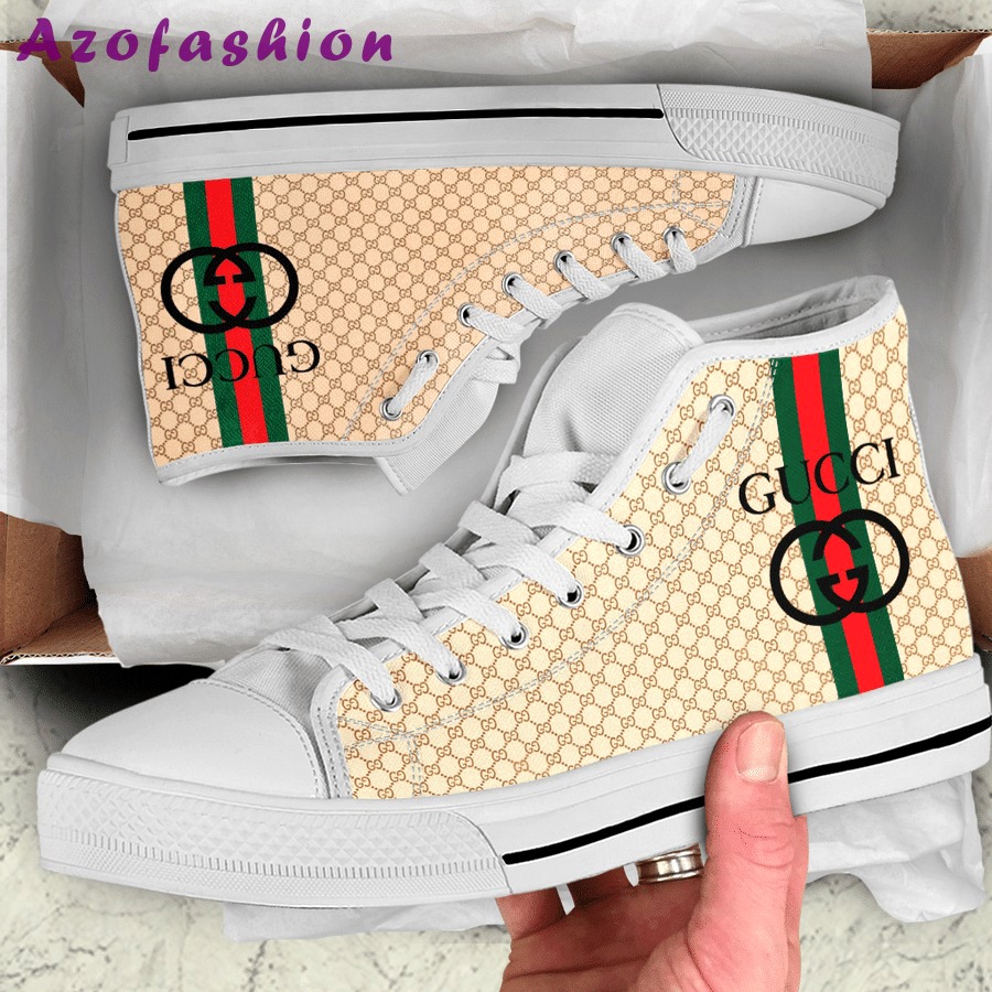 Gucci stripe high top canvas shoes sneakers hot best for men women hot 2023 32 High Top Canvas Shoes
