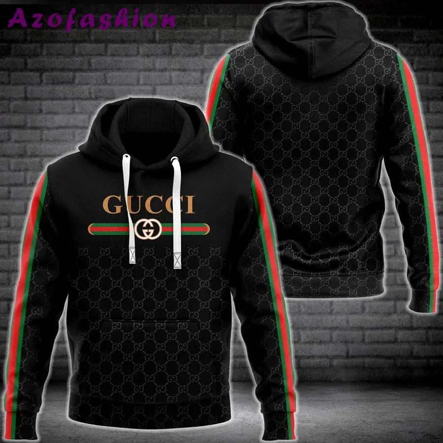 Gucci stripe unisex hoodie for men women luxury brand clothing clothes outfit Hoodie 3D