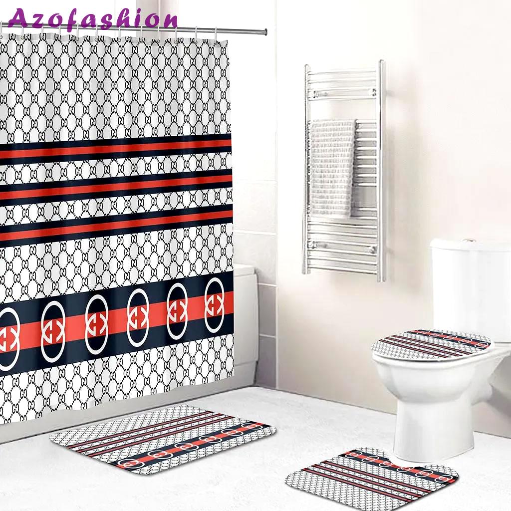 Guccinew bathroom set luxury fashion brand home decor hypebeast bath mat Bathroom Set