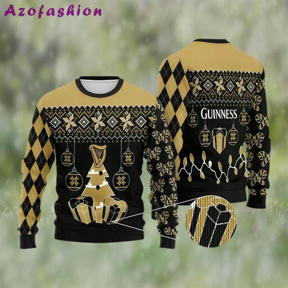 Guinness beer ugly christmas sweater, faux wool sweater, gifts for beer lovers, international beer day, best christmas gifts for 2022 ? prinvity Christmas Ugly Sweater