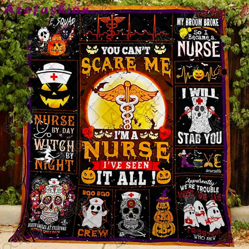 Halloween decorations halloween nurse quilt blanket Quilt Blanket