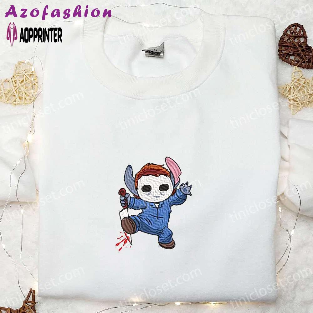 Halloween stitch cosplay embroidered sweatshirt – disney shirt funny t-shirt Embroidered Shirt