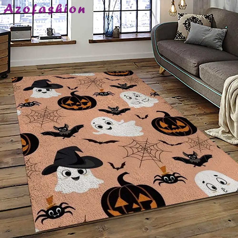 Halloween style pumpkin autumn retangle carpet area rug home decor halloween gift hal72 Rectangle Rug
