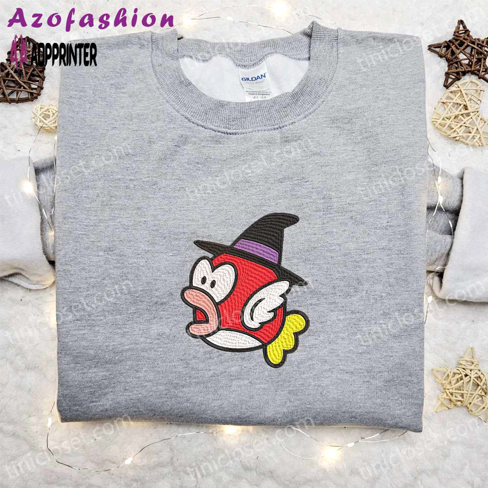 Halloween super mario witch cheep cheep shirt: funny sweatshirt & cute hoodie Embroidered Shirt