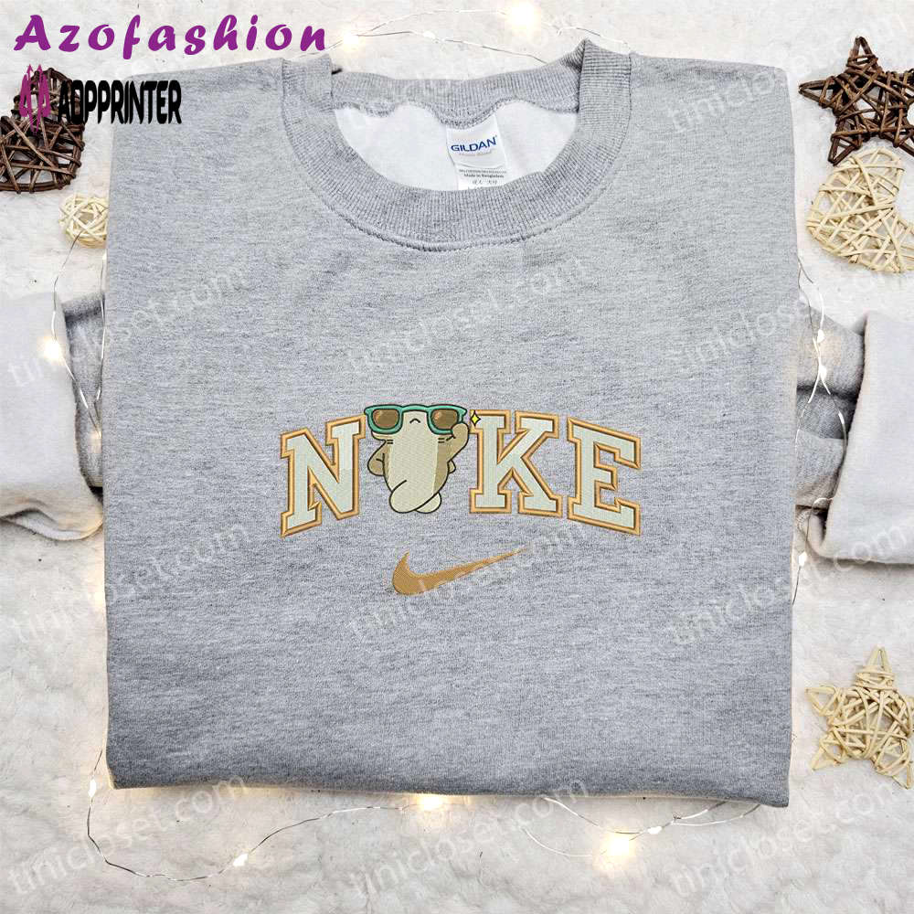 Hammerhead shark step x nike embroidered shirt – unique nike inspired gift for family Embroidered Shirt
