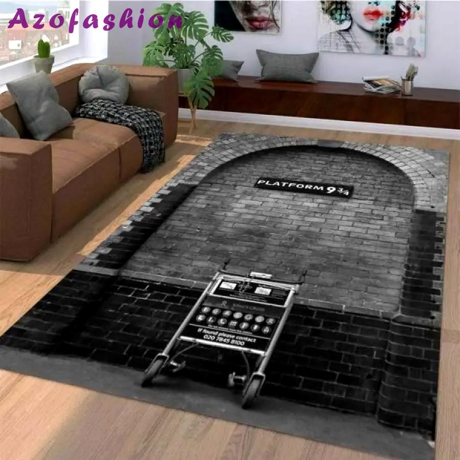 Harry potter station area rug living room rug home decor movie ofd hp09 Rectangle Rug