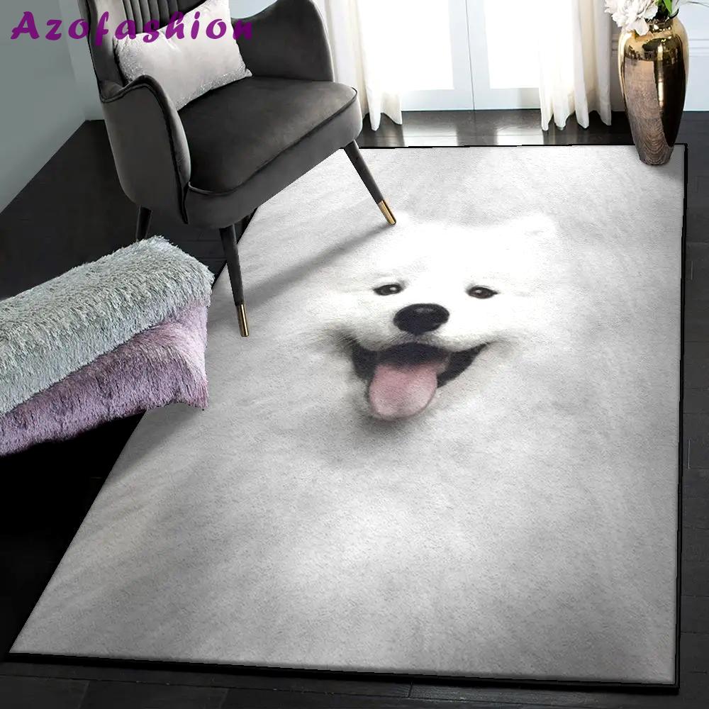 Herding dogs art deco rug, samoyed 1244 rug Rectangle Rug