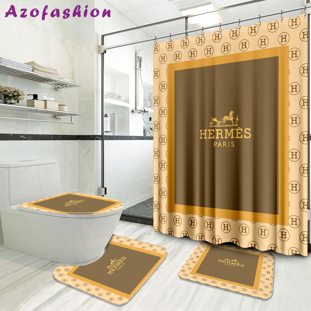 Hermes preium bathroom set home decor bath mat luxury fashion brand hypebeast Bathroom Set