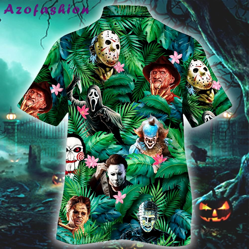 Horror movies characters hawaiian shirt Hawaii Shirt Shorts & Flip Flops