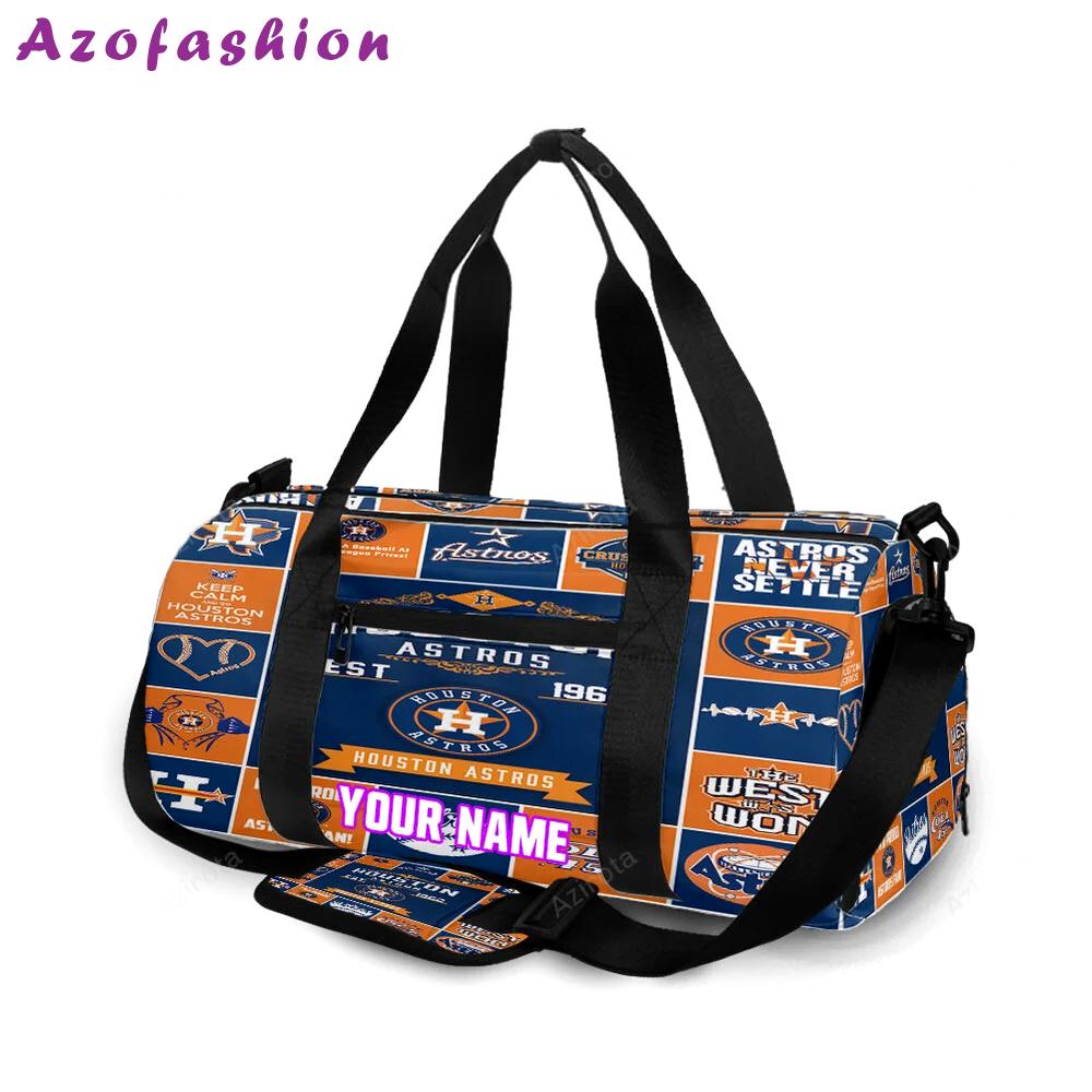 Houston astros emblem v10 personalized name travel bag gym bag 2135 Travel Bag