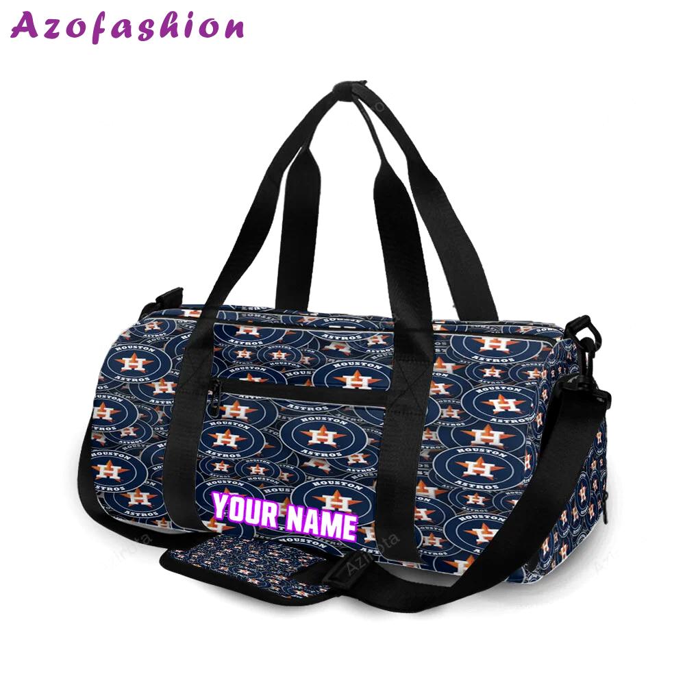 Houston astros emblem v2 personalized name travel bag gym bag 302 Travel Bag
