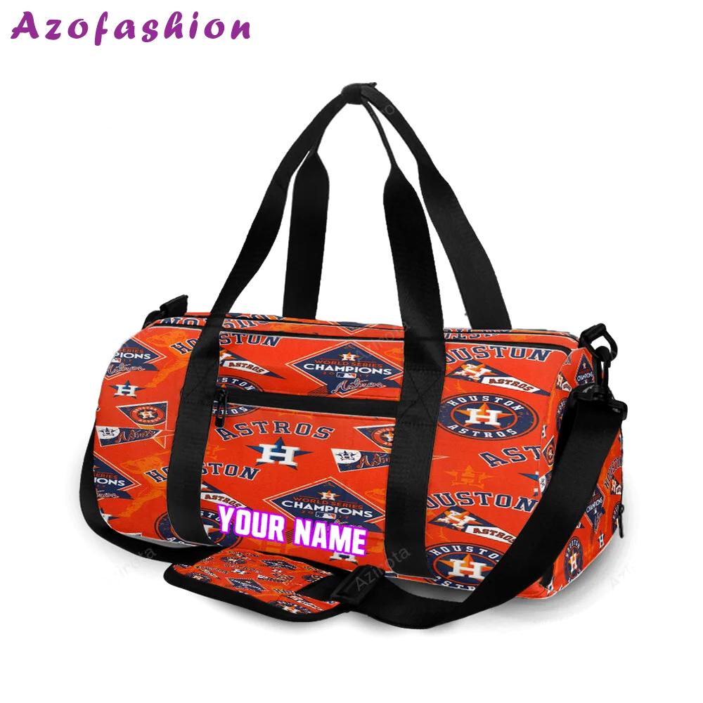 Houston astros emblem v9 personalized name travel bag gym bag 615 Travel Bag