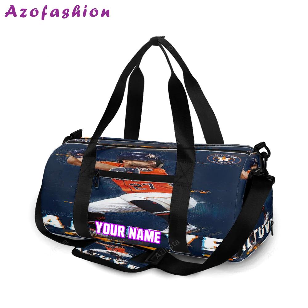 Houston astros jose altuve 27 v5 personalized name travel bag gym bag 15 Travel Bag